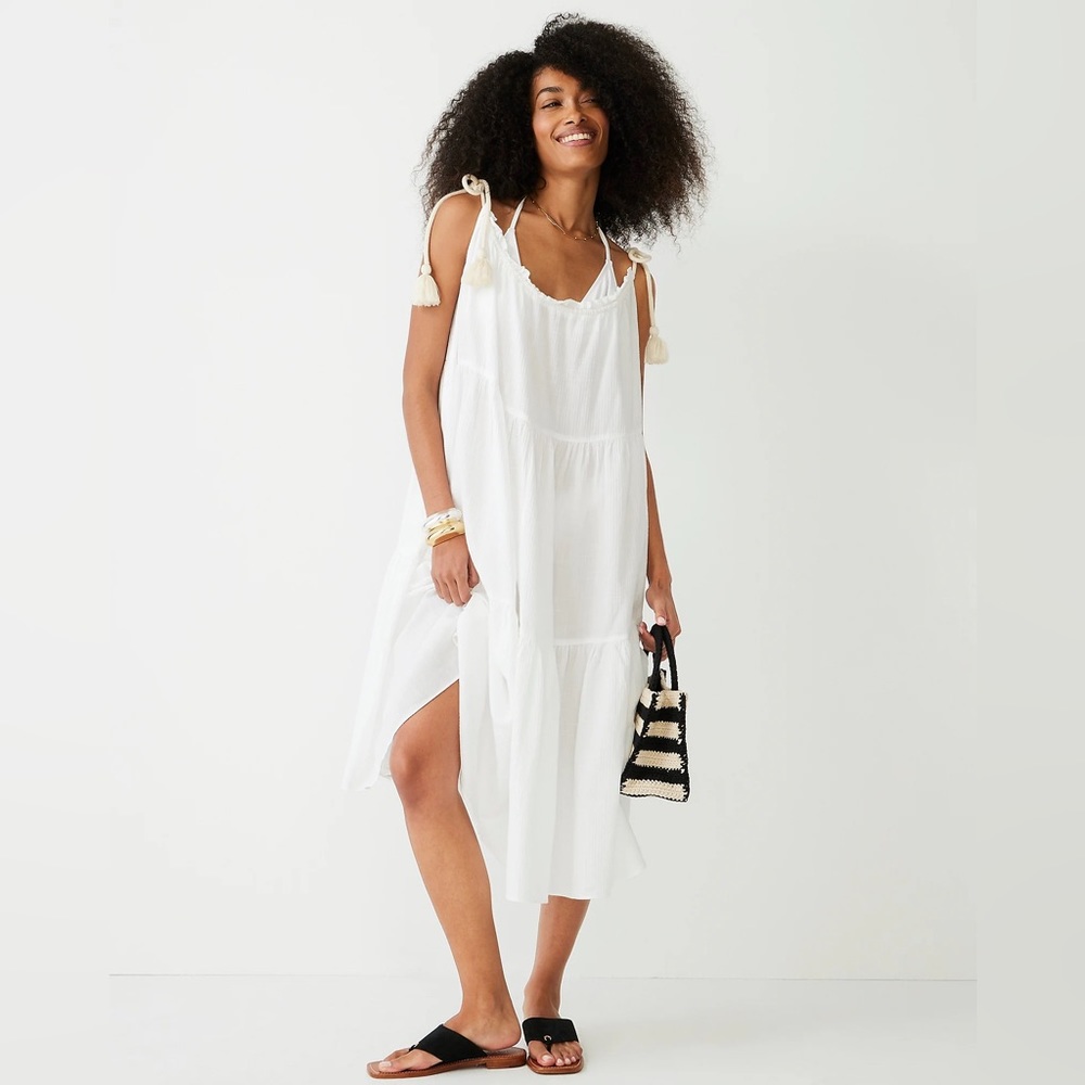 J.Crew Tiered rope-tie sundress dress small/medium BR010